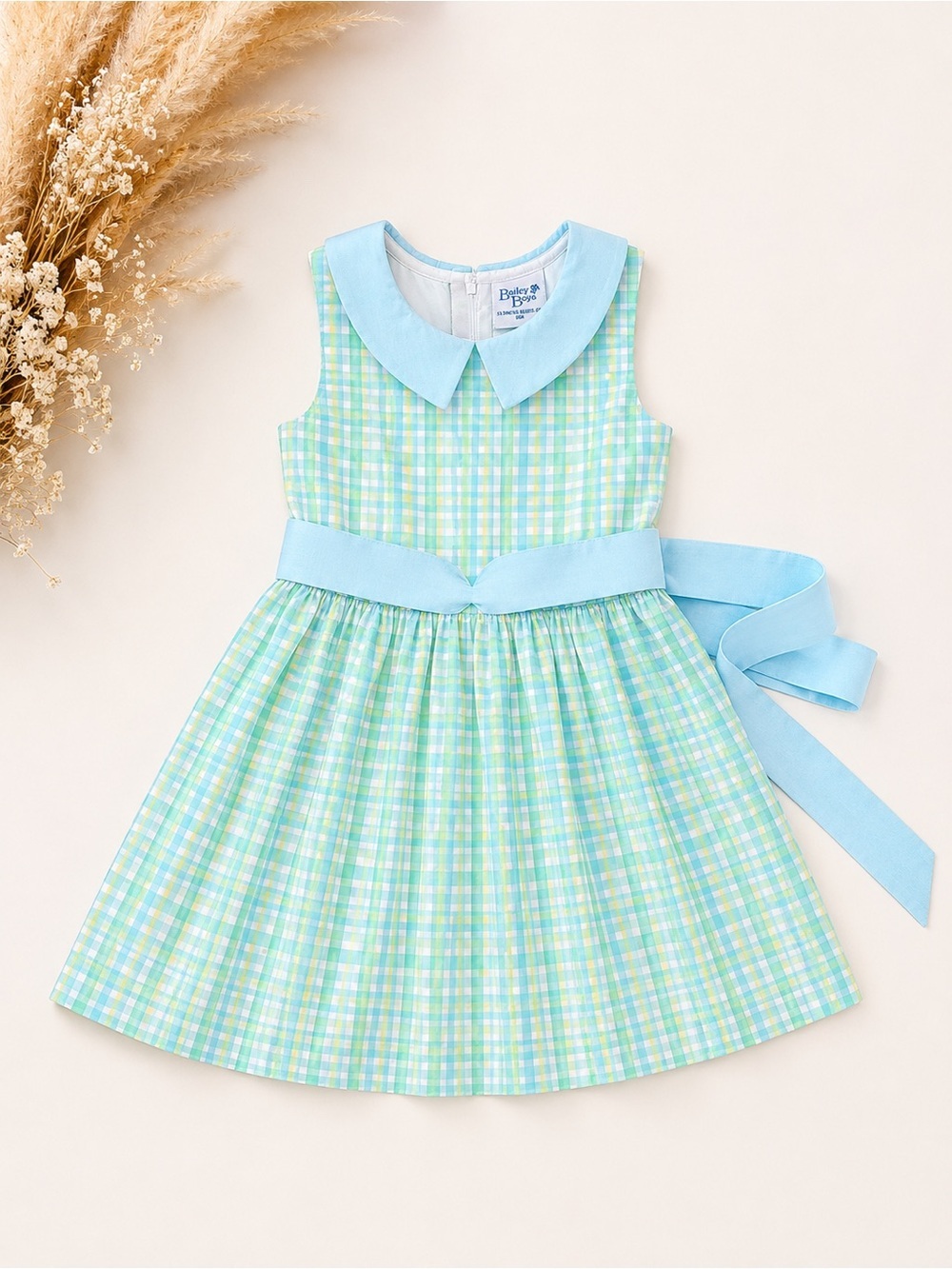 The Bailey Boys Girls Plaid Peter Pan Collar Dress Size 6